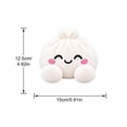 thumbnail image 2 of Christmas Dumpling Plush, Cute Stuffed Bun Toy With Bamboo Steamer Basket, Kawaii Holiday Gift, White Steamed Bun, 5.9 In, 2 of 6