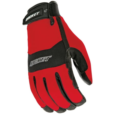 Street Riding Gloves - Joe Rocket RX14 Crew Touch Mesh Riding Racing Mens Summer Street Bike Gloves Black/Gun Metal/Red 1336