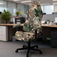 thumbnail image 5 of Whosucclay Hunting Camo Forest Print Gaming Chair Cover, Stretchable Elastic Computer Desk Chair Cover with Armrest Covers, 4Pcs Soft Non Fading Office Chairs Covers Slipcovers, 5 of 8
