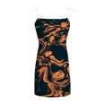 thumbnail image 5 of Vestidos de mujer Estampado de verano Casual con cuello en V Sin mangas Vacaciones en la playa Vendaje Bolsillos con cordón Mini vestido Fridja  hjkh6051, 5 of 5