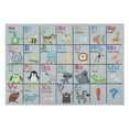 thumbnail image 1 of Low Pile Kids Rug for Playroom - Ultra-Thin Non-Slip Kids Area Rug - Washable Cotton Educational Rug for Kids Room - 39.5 x 59 Inches Basketball Rug for Kids, 1 of 6