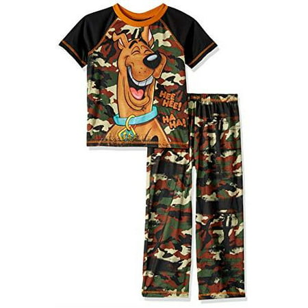 Scooby Doo Boys' 2 Piece Jersey Pajama Set, Camo, Size: Large /