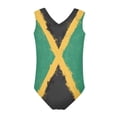 thumbnail image 2 of FOR U DESIGNS Quick Dry One Piece Swimwear Leotards for Swimming Dancing Jamaican Flag Sleeveless V Neck Bodysuit Summer Kids Gymnastics Swimsuit Size 13-14, 2 of 8