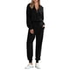 thumbnail image 1 of Conjunto Deportivo PRETTYGARDEN Mujer 2 Piezas Negro Talle Grande, 1 of 7