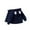 Navy, variant on Annhoo Baby Boys Girls Jackets Fall Full Zip Cute Ear Hooded Sweatshirt Toddler Cozy Solid Long Sleeve Clothes