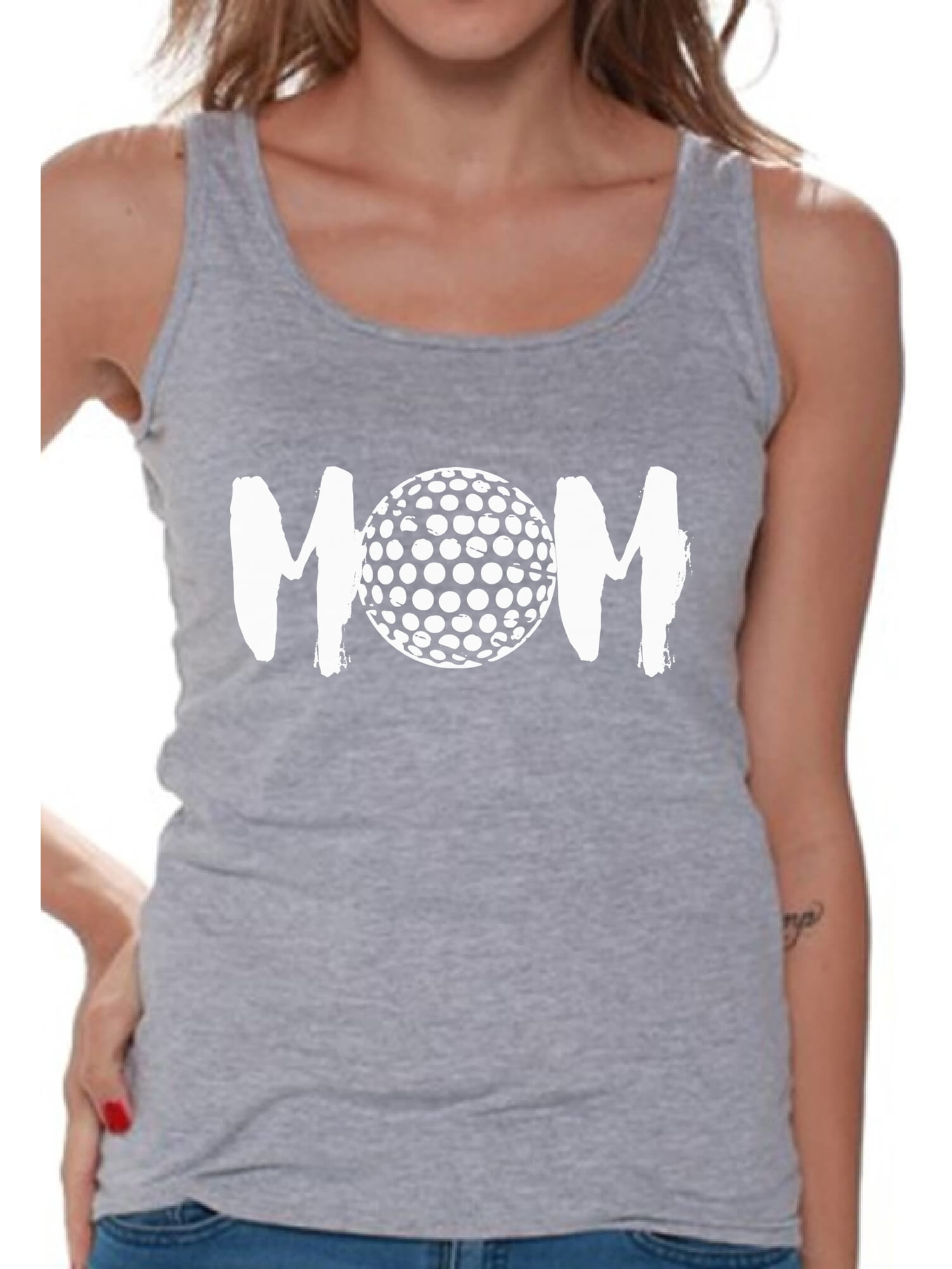 Awkward Styles - Women's Golf MOM Golfing Graphic Tank Tops White Sport Mom's Gift Mother's Day 