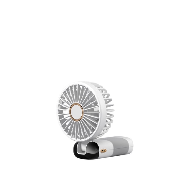 Matsuzay Mini ventilador USB portátil, 5 velocidades, ajustable, para escuela, gimnasio, cuello colgante, ventiladores personales, accesorios Electrodomésticos Blanco