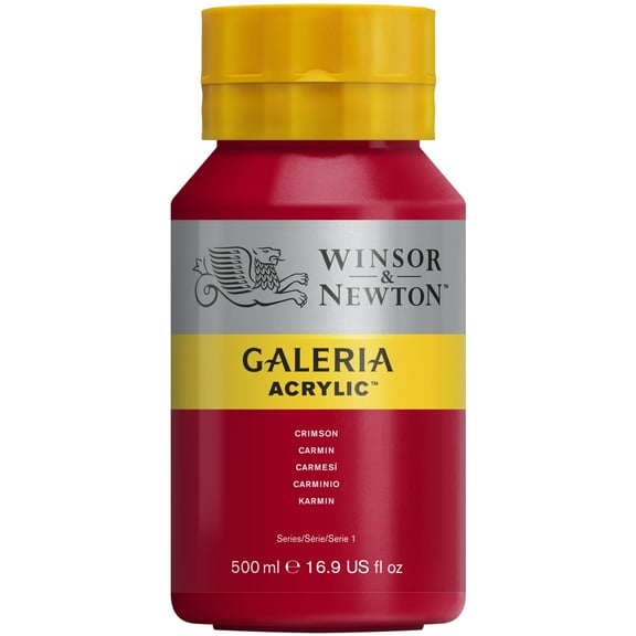 Winsor & Newton Galeria Acrylic, 500ml Squeeze Bottle, Crimson