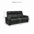 thumbnail image 3 of Signature Design by Ashley Boyington Black Power Reclining Sofa, 3 of 10