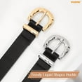 thumbnail image 5 of WHIPPY Leather Belt for Women Black Ladies Leather Belts for Jeans Dresses, 5 of 7