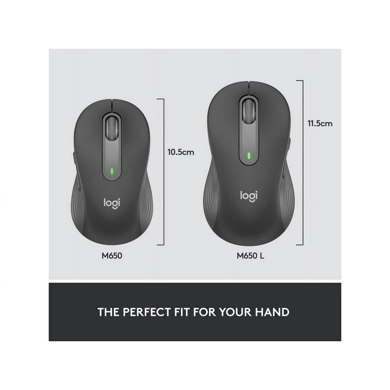 Logitech Signature M650 L Wireless Mouse, Logi Bolt