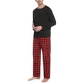thumbnail image 2 of Purcoar Mens Pajamas Set Sleepwear Loungewear Pj Sets Plaid Pants with Tops, 2 of 7