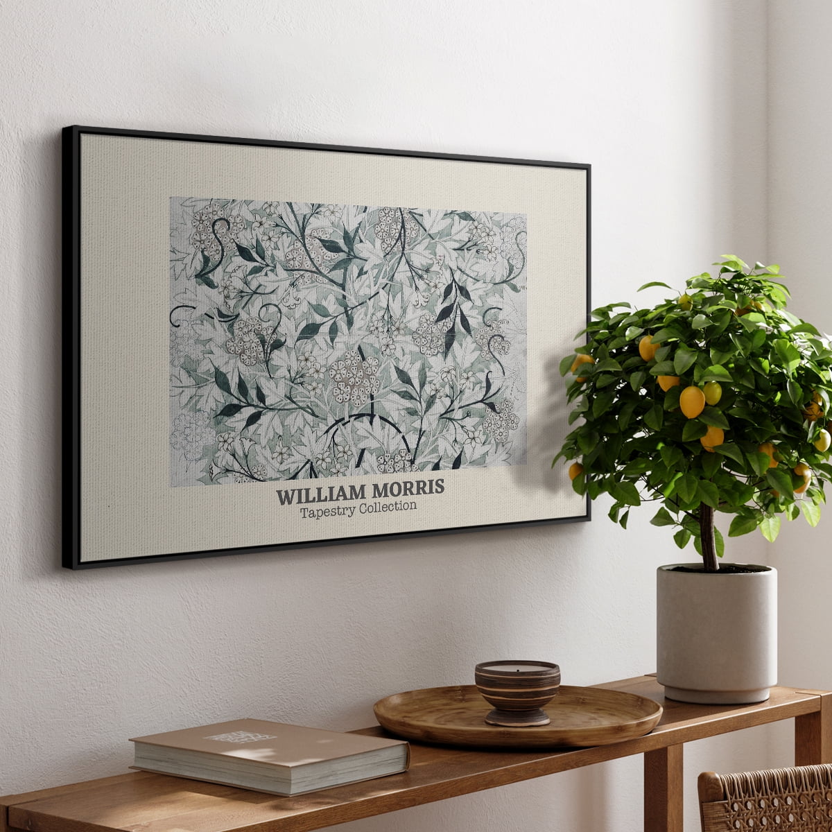 Vintage Abstract Print-XXXV Framed in Black Wood Gallery Wrapped Canvas 25 in. x 37 in.
