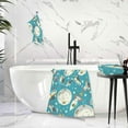 thumbnail image 5 of Coolnut Cute Doodle Astronaut Bath Towels with 1 Washcloth, 27"x54" + 12"x12"100% Cotton Bathroom Towels Set, Ultra Absorbent and Super Soft Bath Towel for Hotel, Home, 5 of 6