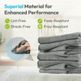 thumbnail image 2 of Grey Microfiber Cleaning Cloth, 10 Pack, Microfiber Towels for Cars, Lint Free, Scratch-Free, Highly Absorbent, Reusable Cleaning Rags for Car, Household, Kitchen, Window, 12"X12", 2 of 6