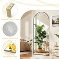 thumbnail image 5 of Blorly 21" x 64" Black Modern Arched Full Length Wall Mirror,Body Floor Mirror with Stand, 5 of 8