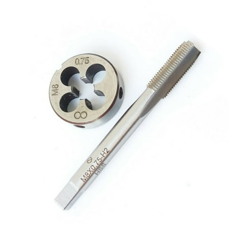 

HSS M8 x 0.75mm Tapping&M8 x 0.75mm Die Metric Thread Right Hand Tap & Mold Set