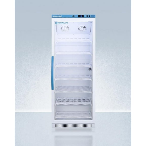 Accucold ARG12PV Upright Vaccine Refrigerator w/ 12 Cu.Ft., Single Glass Door,  2 to  8ºC