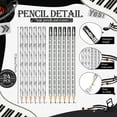 thumbnail image 2 of Music Pencils Music Note Pencil with Music Themed Erasers Wood Pencils Bulk Keyboard Fun Pencils Erasers Gift (48 Pcs), 2 of 7