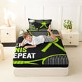 thumbnail image 4 of Erosebridal Tennis Sport Games Twin Sheet Sets,Green Tennis Racket Bedding For Boys Kids 3-Piece, 4 of 6