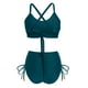 thumbnail image 4 of Trajes de baño de una pieza para mujer Conjuntos de bikini de cintura alta para mujer Trajes de baño con cordón Traje de baño cruzado con lazo en la espalda Traje de baño para mujer, 4 of 5