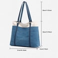 thumbnail image 2 of HuaAngel Large Capacity Lightweight Canvas Tote Bag with 15.6 Inch Laptop Compartment for Work College Travel Casual Stylish Durable, 2 of 7