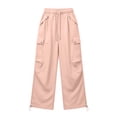 thumbnail image 6 of Woman Cargo Pants Waterproof Hiking Lightweight Straight Leg Trousers Baggy Linen Travel Streetwear Clothes, 6 of 6