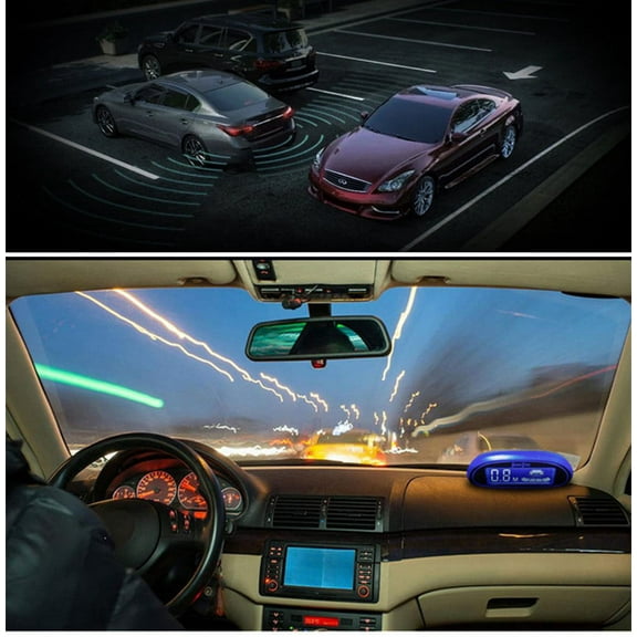 Acaigel Human Voice Car Led Parking Sensor Display With 4 Sensors Cars Blue Light Sensor Reverse Assistance Backup Radar Monitor System