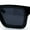 All Black, variant on Nostalgic Chunky Thick Horn Rim Narrow Rectangle Plastic Hipster Sunglasses All Black