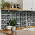 thumbnail image 2 of Mi Alma Black Square Shaped Peel & Stick Vinyl Backsplash Tiles 5x5, 24 pcs, 2 of 10