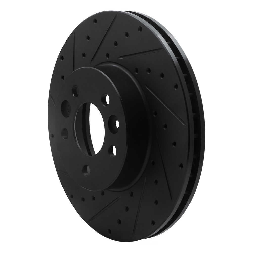 Dynamic Friction Company 633-56016L DFC Brake Rotor - Drilled And Slotted - Black