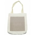 thumbnail image 1 of Abstract Geometry Tote Bag, Rhythmic Traditional Mosaic Tiles Inspired Motifs Illustration, Cloth Linen Reusable Bag for Shopping Books Beach and More, 16.5" X 14", Cream, by Ambesonne, 1 of 2