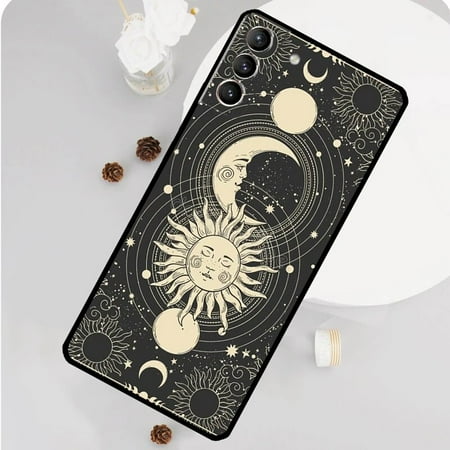 Sun Moon Face Phone Case For Samsung Galaxy S23 Ultra S21 S20 FE S9 S10 Plus Note 10 20 S22 Ultra Funda For Galaxy S8 9621