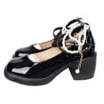 thumbnail image 2 of Purcolt Mary Jane Shoes for Women Cute Round Toe Chunky Sole Heels Pumps Buckle Pearl Strap Block Heel Dress Shoes for Wedding Party Club, 2 of 7