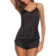 thumbnail image 1 of Ropa de dormir Lencería sexy para mujer Pijama de satén Camisola Pantalones cortos Conjunto de ropa de dormir, 1 of 7
