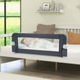 thumbnail image 3 of Costway 1 PCS 42" Toddler Foldable Bed Rail with Adjustable Safety Strap, Bedrail Guard Grey, 3 of 8