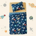 thumbnail image 5 of Sleep Zone Kids Bedding Comforter Set Full/Queen Size - Super Soft & Cute Printed 3-Piece Comforter Set All Seasons for Boys, Girls, Fade Resistant, Machine Washable, Rocket Galaxy, 5 of 7