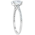 thumbnail image 2 of Pompeii 1.20Ct Oval Diamond Engagement Ring with Side Stones 14k White Gold lab Grown, 2 of 3