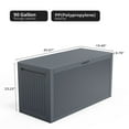 thumbnail image 6 of 90 Gallon Black Plastic Storage Deck Box with Maze Texture Injection Molded Outdoor Patio Storage Container for Garden Tools Cushions Pool Supplies and Backyard Organization, 6 of 10