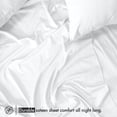 thumbnail image 6 of RUVANTI 100% Cotton Sheets TwinXL Size Bed Set – 300 Thread Count Silky Soft Sateen Weave, Cooling, Lightweight & Breathable, 16" Deep Pocket, Durable & Luxury Satin-Like, 3 Piece, Bright White, 6 of 8