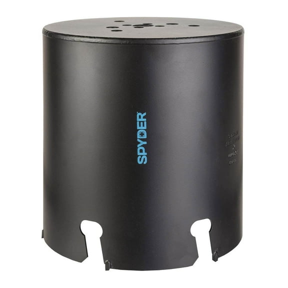 Spyder 6 Inch Carbide Tipped Deep Cut Hole Saw for Wood, Brick, and Fiber Cement