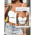 thumbnail image 6 of SLADYGLO Women Scalloped Trim Sweetheart Neck Sleeveless Cropped Tank Top, 6 of 7