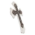 thumbnail image 3 of Rustic Southwestern Tuscany French Lily Fleur De Lis Antiqued White Wall Cross, 3 of 8