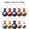 thumbnail image 1 of Case for Airtag, Leather Protective Airtags Case Cover Skin Anti Scratch with Keyring Hook, Key Pet Wallet Bluetooth Finder Locator (Black), 1 of 7