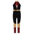 thumbnail image 3 of Freebily Kids Girls Shiny Metallic Gymnastic Unitard Sleeveless Bodysuit for Training and Performance Red 12, 3 of 6