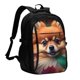 thumbnail image 1 of Disketp Colorful Leaf Chihuahua Mochila de Viaje Estampada para Laptop con Puerto de Carga USB, Mochila Impermeable para Computadora – Regalo para Hombres y Mujeres, 1 of 7