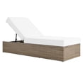 thumbnail image 2 of Modway Convene Outdoor Synthetic Rattan Chaise Lounge Chair in Cappuccino/White, 2 of 10