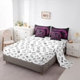 thumbnail image 6 of Feelyou 3D Video Gamepad Bedding Comforter Set 7pcs for Kids, Modern Gaming Gamer Player Queen Bedding Sets, Pink Neon Honeycomb Reversible Queen Sheet Sets, Breathable Home Decor, 6 of 9