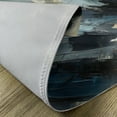 thumbnail image 4 of Ambesonne Navy Blue Place Mats Set of 4, Abstract Brushstroke Art, Standard Size, Blue Grey Dimgray Orange, 4 of 5