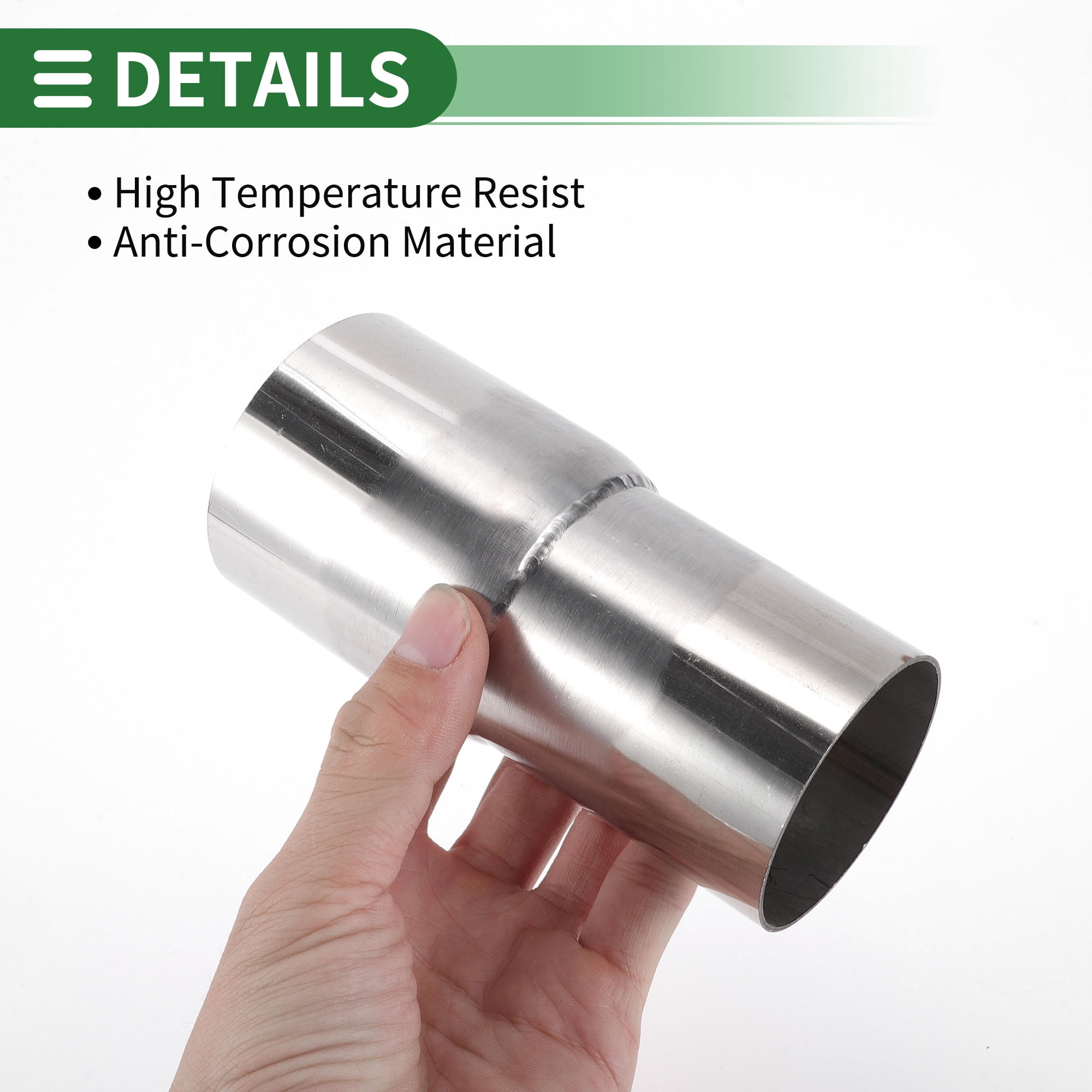 Unique Bargains Mandrel Exhaust Pipe Adapter Concentric Reducer 2.25'' OD to 2.5'' OD